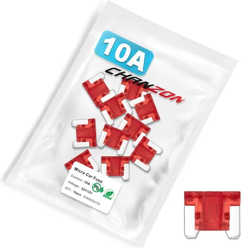 Chanzon 10 Uds. 10 unids 10A bajo perfil Mini Micro Blade Fusible 10 Amp 32V Fusibles de soplado rápido para automóvil, camión, vehículo SUV