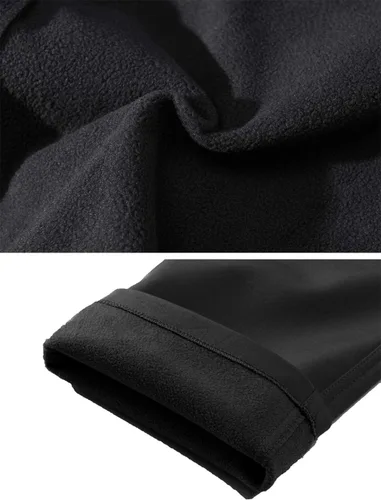 Miniatura 7 de TACVASEN Pantalones de invierno para hombre, 9 bolsillos, forro polar, para senderismo, nieve, resistentes al agua, cálidos, softshell, gruesos