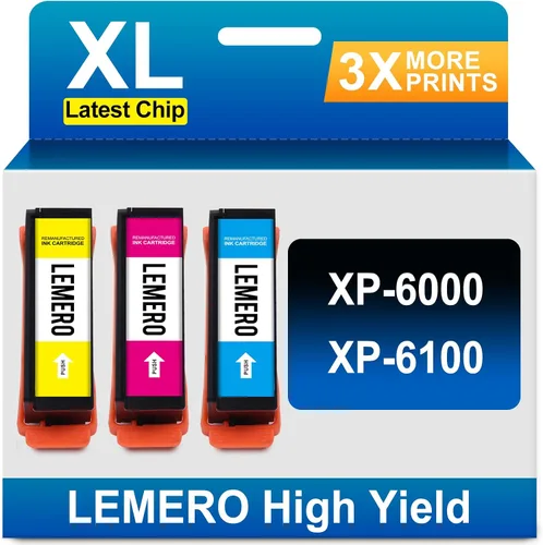 LEMERO Cartucho de tinta remanufacturado de repuesto para cartucho de tinta Epson 302XL para usar con Expression Premium XP-6100 XP 6100 XP-6000