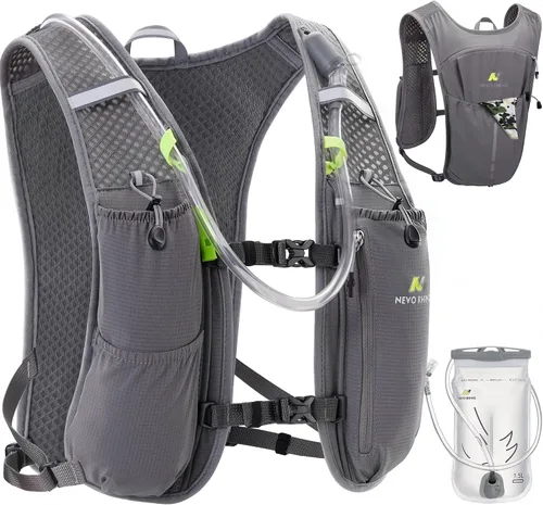 Miniatura 11 de N NEVO RHINO Chaleco para Correr, Chaleco de Hidratación Ligero, Mochila de Agua Aislada con Vejiga de Agua de 1.5L para Senderismo, Camino