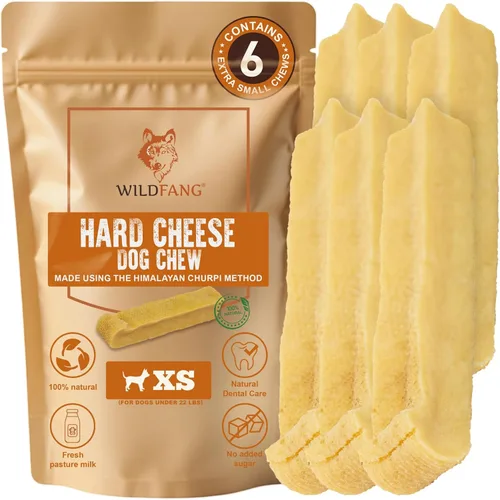 Wildfang® Yak Chews, XS (aproximadamente 1 onza) para perros de menos de 22 libras – Varilla dental para masticar para perros, dureza como el queso