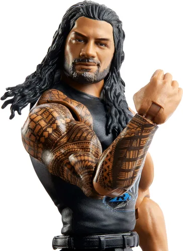 Miniatura 3 de WWE Mattel Roman Reigns Basic Series #108 Figura de acción en escala de 6 pulgadas con articulación y engranaje de anillo