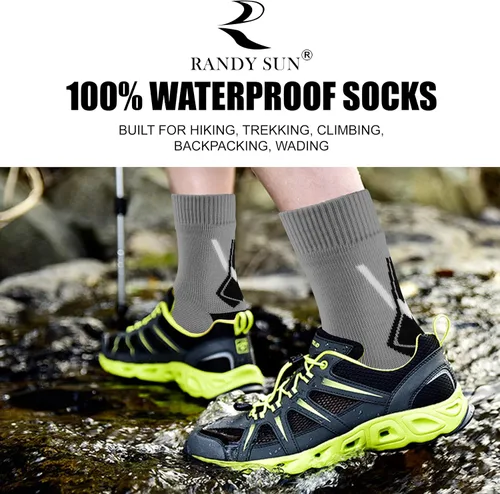 Miniatura 4 de RANDY SUN - Calcetines 100% impermeables, unisex, para practicar senderismo, caminar, correr, esquiar, etc
