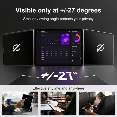 Miniatura 2 de IPROKKO Protector de pantalla magnético de privacidad compatible con iPad de 9ª, 8ª, 7ª generación de 10.2 pulgadas (2021/2020/2019) y iPad Air 3th