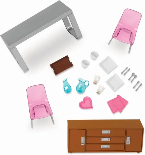Miniatura 8 de Lori Comida de juego para muñecas mini - Accesorios de cocina para muñecas de 6 pulgadas - Pizza, Sushi, postre - Juego de casa de muñecas