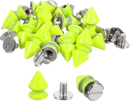 Miniatura 15 de uxcell 50 juegos de remaches de espiga cono, 0.315 x 0.472 in con rosca trasera para árbol y picos para manualidades de cuero, ropa, zapatos, Fósforo