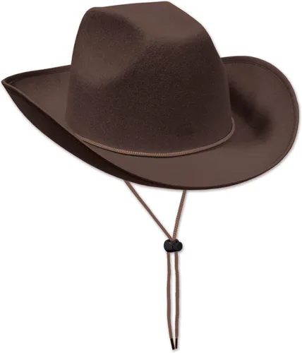 Beistle Sombreros de vaquero de fieltro – Sombreros occidentales para cumpleaños, cabina de fotos y accesorios de disfraces de Halloween
