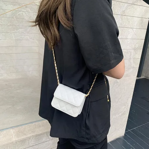 Miniatura 7 de Mini bolso de cintura para mujer, bolso de cintura pequeño de moda para mujer, accesorios Y2K de moda, Blanco, Moderno