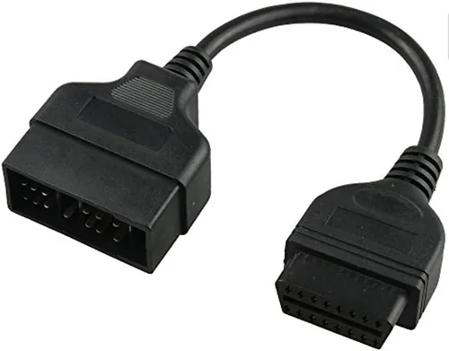 Miniatura 3 de Adaptador de diagnóstico de conector OBD OBD2 compatible con Mazda 16 pin a 17 pines adaptador (compatible con Mazda-16T17)