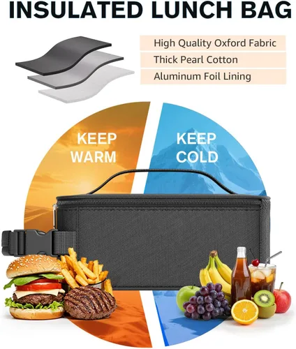 Miniatura 5 de HowFly Pequeña bolsa de merienda aislada para niños - Lonchera para mujeres/hombres - Bolsas de almuerzo enfriadoras plegables y reutilizables