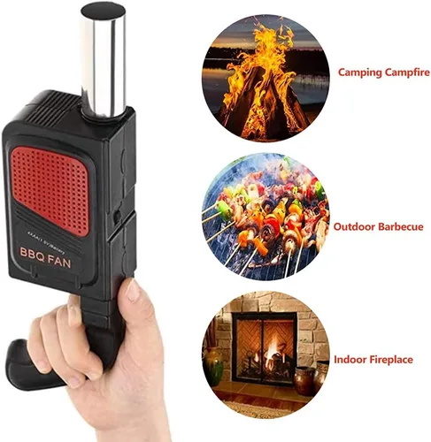 Miniatura 4 de Soplador de aire eléctrico portátil de mano para barbacoa Herramienta de fuelle de fuego Electricidad Ventilador de barbacoa al aire libre Picnic