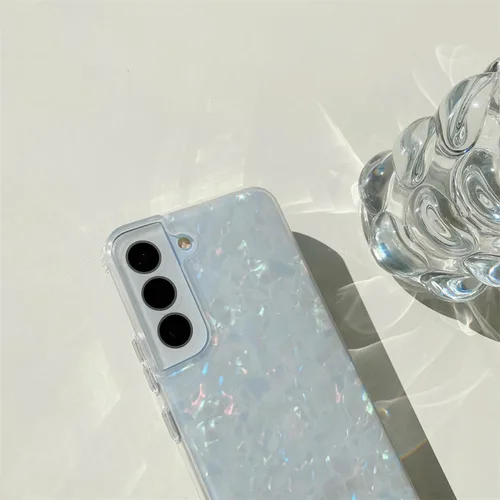Miniatura 7 de J.west Funda para Galaxy S22 Plus 5G de 6.6 pulgadas, con purpurina brillante translúcida translúcida y colorida, diseño de lámina fina de ópalo