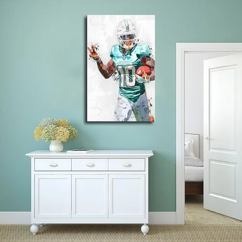 Miniatura 4 de Póster de Tyreek Hill en Lienzo para Decoración de Pared, Póster Artístico, Cuadro para Sala de Estar, Recámara, Póster sin Marco: 12x18 pulgadas