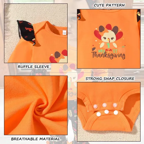 Miniatura 37 de HINTINA Conjunto de ropa para bebé recién nacida con diadema para el primer Halloween