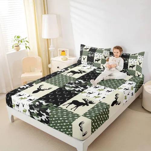 Miniatura 29 de Erosebridal - Juego de sábanas con mapa mundial tamaño TwinXL, juego de ropa de cama azul para niños y niñas, sábana bajera con mapa de varios