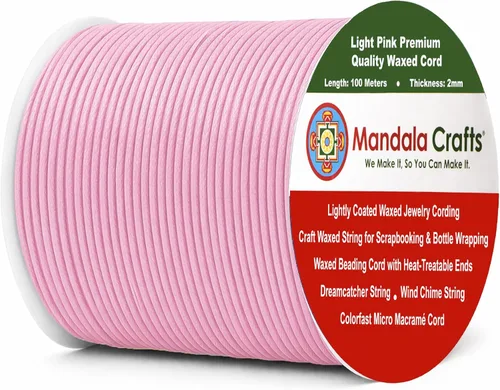 Miniatura 138 de Cuerda Mandala Crafts 0.03 pulgadas 109 yardas para hacer joyería, artesanía, macramé, cuerda de algodón encerado Negro
