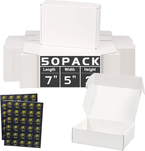 Miniatura 15 de Cajas de envío pequeñas de 6 x 4 x 2 pulgadas para pequeñas empresas, paquete de 30 cajas de correo moradas, caja de embalaje de cartón corrugado