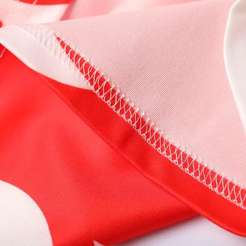 Miniatura 8 de Vestido de cosplay para mujer, vestido rojo de manga corta hasta la rodilla, vestido de fiesta de noche, vestido rojo lilo, Rojo