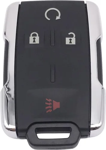 Miniatura 2 de Funda de repuesto inteligente para llavero con control remoto para GMC Sierra Canyon, Chevy Silverado Colorado 2014 2015 2016 2017 sin llave Plata 2