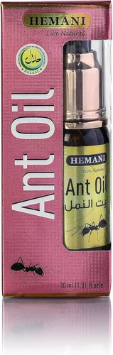 Hemani Aceite de hormiga, 1 onza líquida, fórmula tradicional 100% pura, aceite de hierbas naturales para depilación y uso corporal