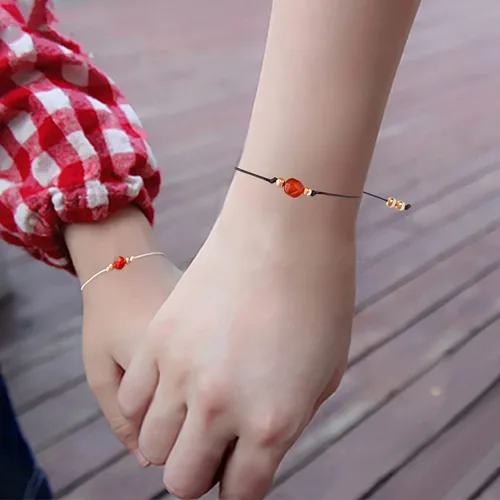 Miniatura 3 de Pulsera de cornalina cruda, pulsera ajustable, cristal, pulsera ajustable de oro