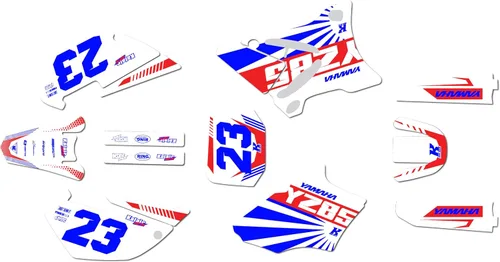 Miniatura 4 de Kit de gráficos para Yamaha YZ85 (2002-2014) serie FH cian 9 mil-Dirt Pit Bike calcomanías de motocicleta, calcomanía de carreras de motocross