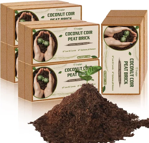 Miniatura 8 de Legigo Paquete de 6 Ladrillos Premium de Fibra de Coco para Plantas - 100% Orgánico Ladrillos Comprimidos de Fibra de Coco para Mezcla Inicial