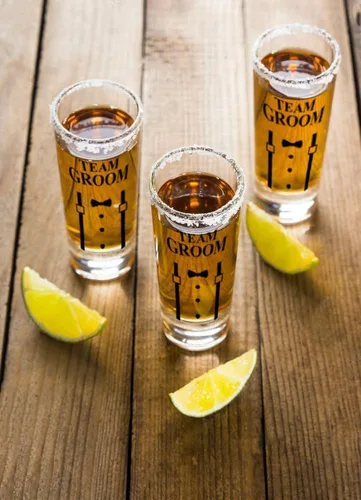 Miniatura 4 de Juego de vasos de chupito para padrinos de boda de 8 a 2 onzas con base pesada para whisky, tequila, vodka, regalos únicos para padrinos de boda