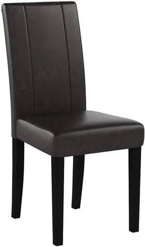 Miniatura 5 de SUPER DEAL Juego de 4 sillas de comedor de piel sintética con patas de madera, resistentes al agua y al aceite, elásticas, sillas de cocina