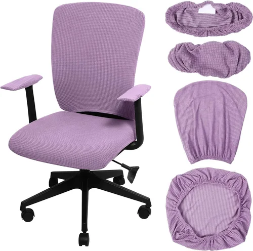 Miniatura 15 de Tallew Juego de 4 Fundas para Silla de Oficina Fundas Universales para Computadora Fundas Elásticas para Silla de Oficina Fundas para Respaldo
