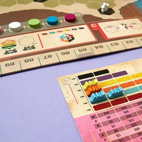 Miniatura 6 de Capstone Games: Ride The Rails, juego de mesa de estrategia central, de 3 a 5 jugadores, 1 página de reglas, tiempo de juego rápido de 60 minutos, a