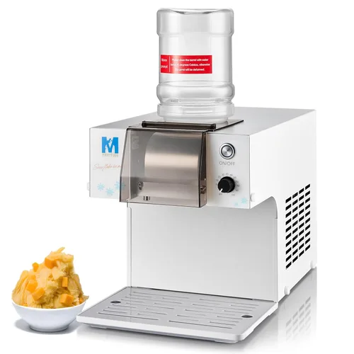 Máquina de Hielo en Copos de Nieve, Máquina de Hielo Raspado de 260W para Copos de Nieve, Enfriamiento Rápido, Material de Acero Inoxidable de Grado