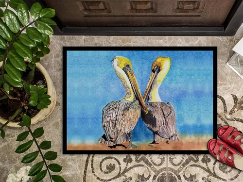Miniatura 3 de Caroline's Treasures 8539-JMAT Pelican - Tapete para puerta delantera, 24 x 36 pulgadas, para interiores y exteriores, para entrada, antideslizante