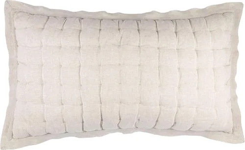 Miniatura 5 de Pine Cone Hill Lush Linen - Funda de almohada natural, tamaño europeo, patrón sólido neutro