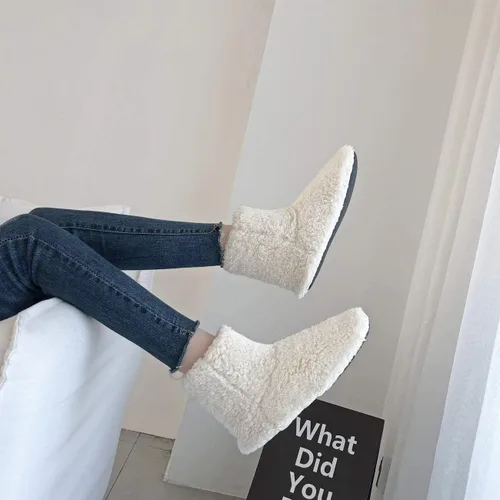 Miniatura 5 de mianshe Pantuflas tipo botín mullido para mujer y hombre con espuma viscoelástica