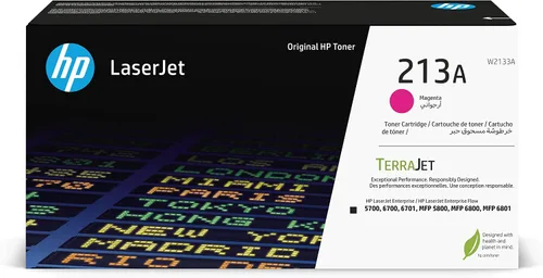 HP Cartucho de tóner original LaserJet 213A magenta W2133A. Funciona LaserJet Enterprise 5700, 5800, 6700, 6701, 6800, 6801