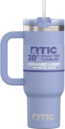 Miniatura 19 de RTIC Vaso Tumbler de Viaje por Carretera de 30 oz con Doble Pared Revestido de Cerámica Aislado Taza Portátil de Café de Viaje de Acero Inoxidable