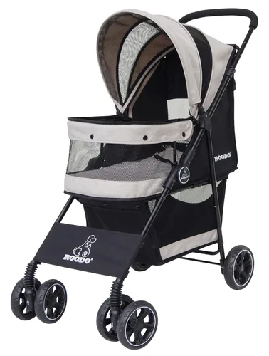 Miniatura 9 de ROODO Cochecito de 4 Ruedas para Perros y Gatos Mascotas, el Mejor Ligero Plegable Compacto Portátil Jogger Todo Terreno Viaje Equipo para Mascotas