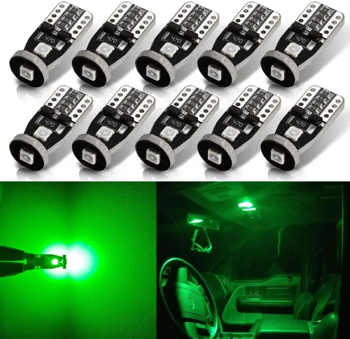 Miniatura 10 de AUTOGINE - 10 unidades de focos LED T10 W5W 194 168 175 2825, sin error, súper brillantes, color amarillo ámbar, con chipset 3030, para luz