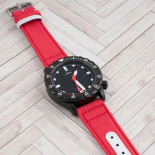 Miniatura 174 de StrapHabit Correa de reloj de liberación rápida, correa de reloj de tela de vela, dos longitudes, correa de reloj de piel de nailon, 0.748 in, 0.787