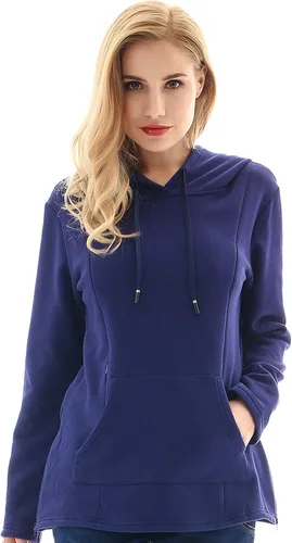Miniatura 19 de Bearsland - Sudadera de lactancia y maternidad para mujer, con bolsillos y capucha