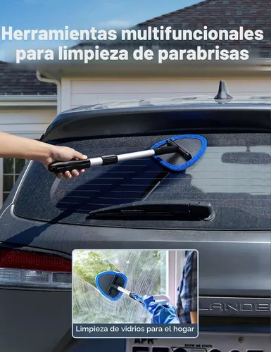 Miniatura 7 de AstroAI - Limpiador de parabrisas, limpiador de microfibra para ventanas de automóviles con 4 almohadillas de microfibra reutilizables, lavables