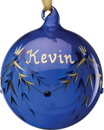 Miniatura 12 de Personalized Planet Adorno de bola de Navidad de piedra natal de cristal con nombre personalizado pintado a mano Abril - Diamante gris