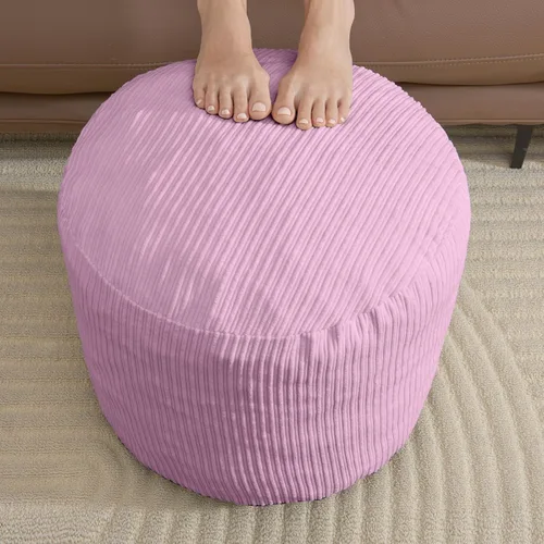 Miniatura 23 de WSOFRLAC Puf Otomano Reposapiés con Espuma Otomana Pequeña para Sala de Estar Otomanas Puf de Pana 26x18 pulgadas Pufs de Piso Reposapiés para Silla