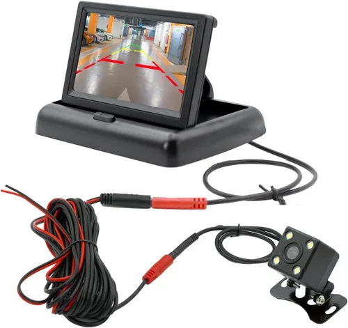 Miniatura 6 de Monitor plegable TFT LCD de 4.3 pulgadas para coche, cámara de respaldo inversa, cámara de respaldo para coche, sistema de aparcamiento de video