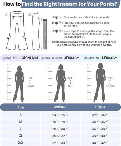 Miniatura 6 de G4Free Pantalones de yoga con corte de bota con 4 bolsillos, leggings acampanados para mujer, pantalones de vestir casuales de cintura alta