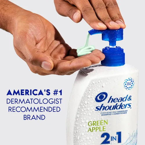 Miniatura 5 de Head & Shoulders - Champú y acondicionador 2 en 1, tratamiento anti caspa y cuidado del cuero cabelludo, manzana verde, 32.1 oz (0.95 l), paquete