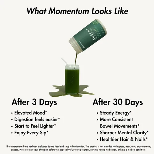 Miniatura 6 de Nutrition Daily Super Greens & Electrolytes Powder - Salud intestinal, hidratación, energía y alivio de la hinchazón - Espirulina, clorella, pre