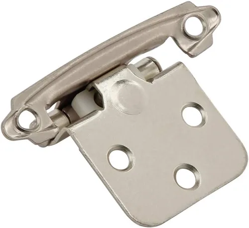 Miniatura 5 de Silverline 6 pares de bisagras de gabinete de cierre automático, para puerta de cocina con superposición variable, níquel satinado cepillado