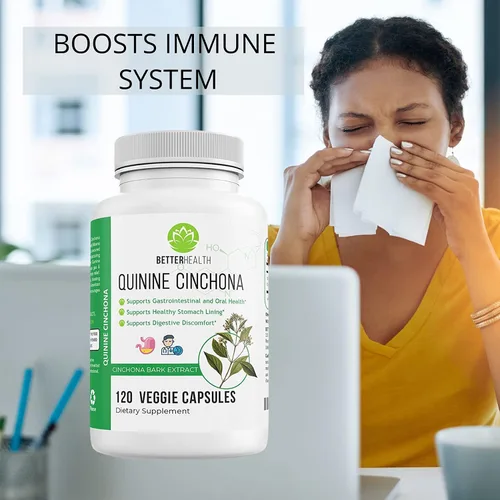 Miniatura 4 de Suplemento herbario de extracto de corteza de quinina y cinchona para apoyo gastrointestinal y oral, mejora el sistema inmunológico, alivio